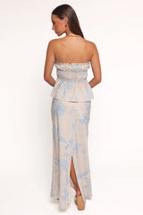 Elena Maxi Skirt - Blue Soleil