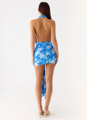 Orchard Mini Dress - Indigo Garden