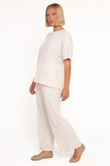 Granger Knit Pant Set - Cream