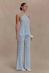 Glinda Crochet Pants - Light Blue