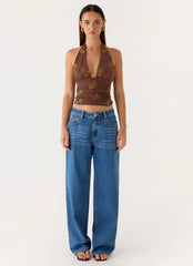 Malachi Beaded Top - Chocolate