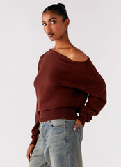 Jaelin Asymmetric Top - Chocolate