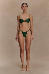 Memphis Beaded Bikini Bottom - Green