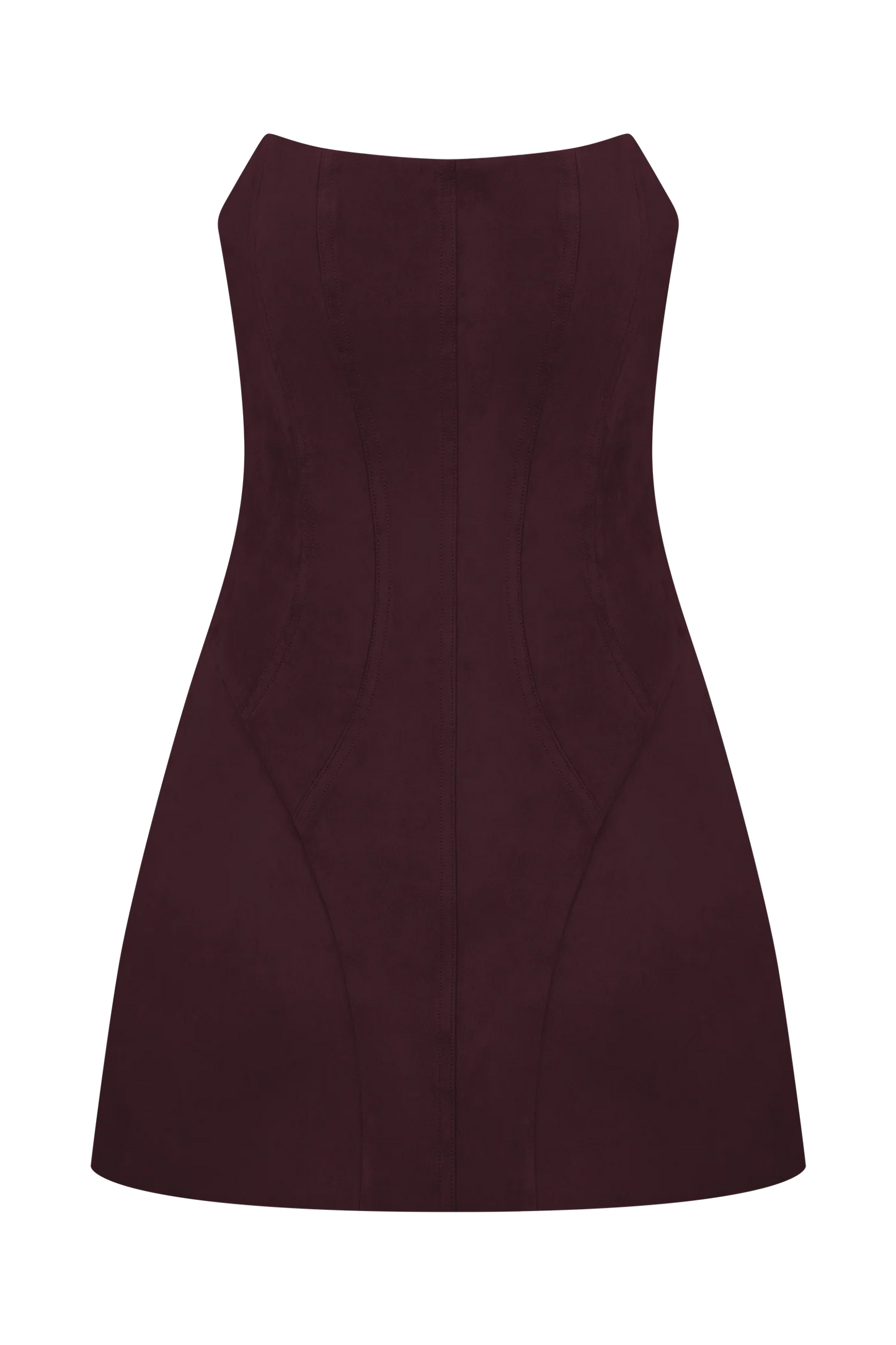 Andy Faux Suede Mini Dress - Wine