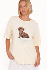 Petite Saucisse Tee - Cream