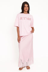 Marly Je T'Aime Tee - Pink Stripe