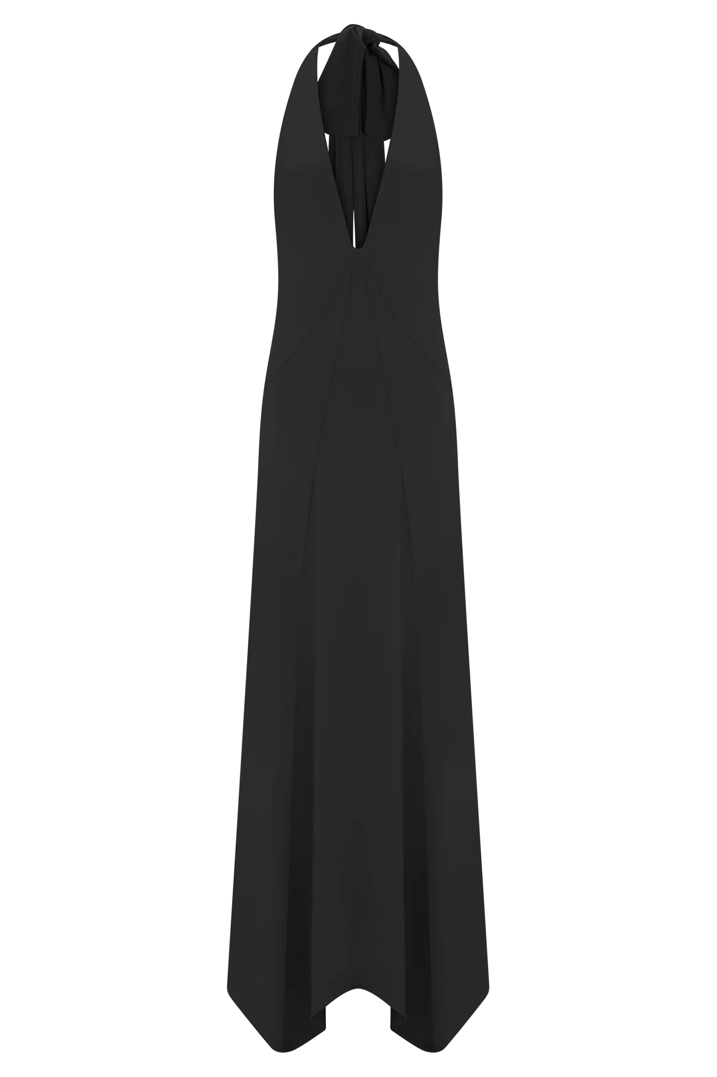 Juliet Slinky Maxi Dress With Scarf - Black