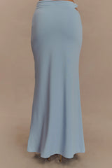 Haven Slinky Twist Midi Skirt - Pale Blue