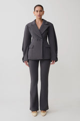 Marion Fit And Flare Pant - Charcoal Shadow