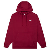 Sportswear Club Fleece Pullover Hoodie - Pomegranate/White