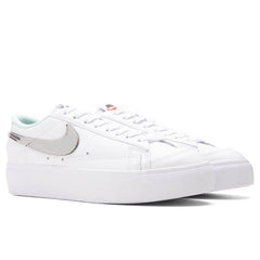 Women's Blazer Low Platform - White/Metallic Silver/Mint Foam