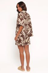 Pacifica Shorts - Chocolate Floral