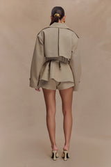 Alden Short Trench Jacket - Pebble