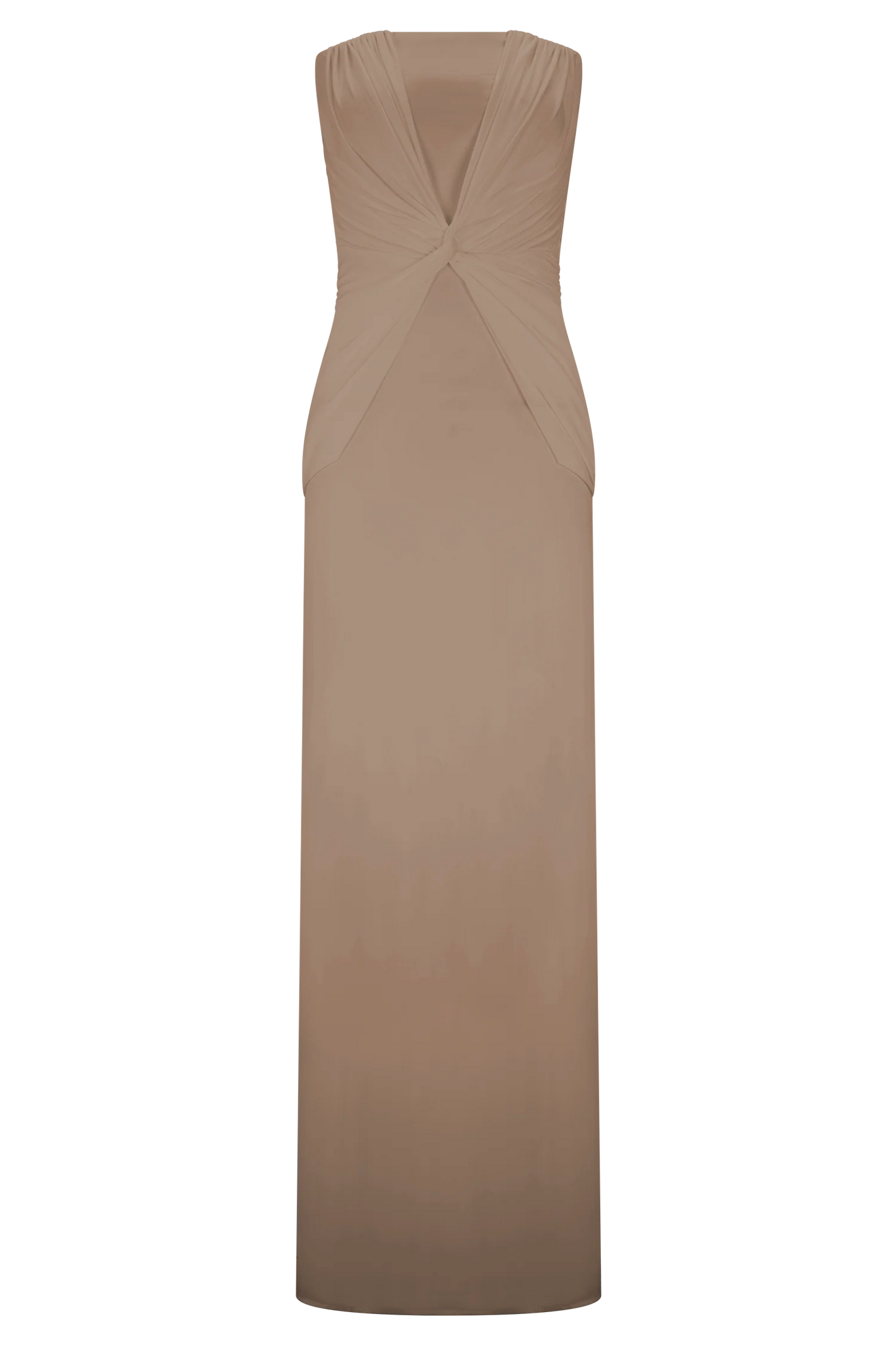 Mirren Strapless Slinky Maxi Dress - Bronze