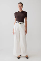 Shae Wide Leg Denim Jeans - White