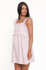 Keonia Mini Dress - Pink Stripe