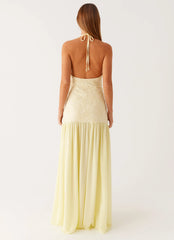 Janelle Beaded Maxi Dress - Yellow
