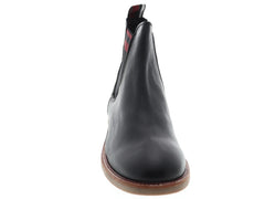 Ben Sherman Birk Chelsea BNM00055 Mens Black Leather Mid-Calf Slip On Boots