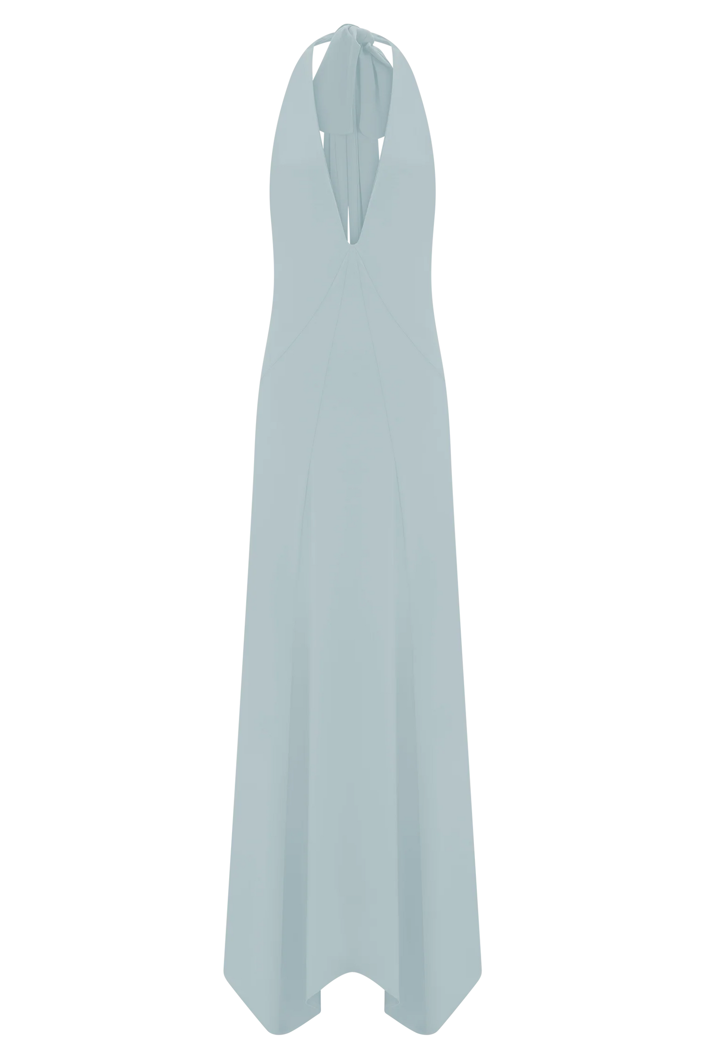 Juliet Slinky Maxi Dress With Scarf - Pale Blue