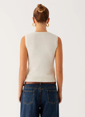Maali Knit Top - White