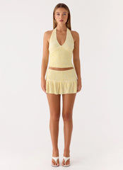 Mimi Beaded Top - Yellow