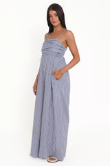 Pricilla Jumpsuit - Blue Gingham