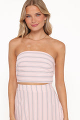 Serafina Two Piece Set - Pink/Blue Stripe