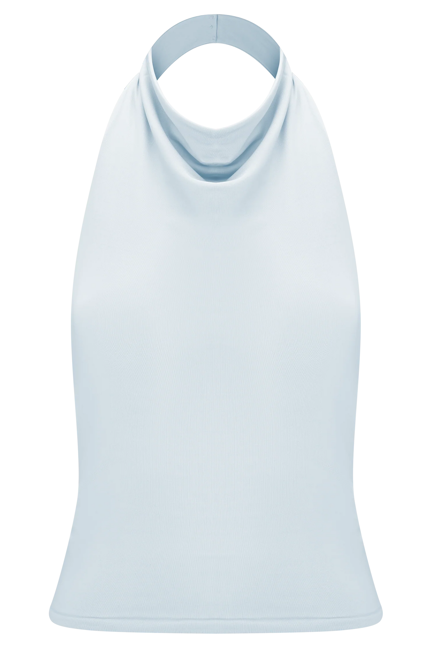Calandra Slinky Halter Top With Hardware - Pale Blue