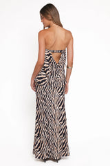 Agnes Skirt Set - Brown Zebra