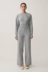Ciaralee Cinched Waist Jumper - Grey Marle