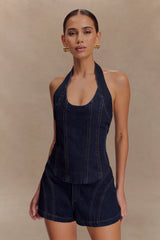 Meadow Denim Shorts - Indigo Blue