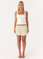 Ellia MinI Skirt - Ivory