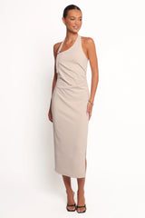 Sylvan Halter Midi Dress - Stone