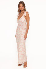 Giarda Maxi Skirt - Peach Ditsy Floral