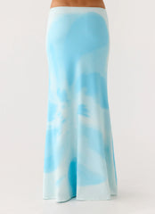 Moka Maxi Skirt - Blooming Blue