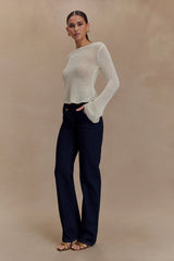 Remington V Front Straight Leg Jeans - Indigo Blue