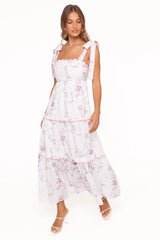 Aurelia Maxi Dress - Purple Floral