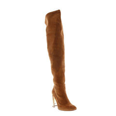 BCBG Max Azria Bea Stretch Kidsuede Womens Brown Over The Knee Boots