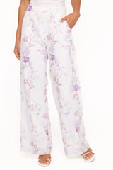 Adams Fitted Pant - Purple Floral