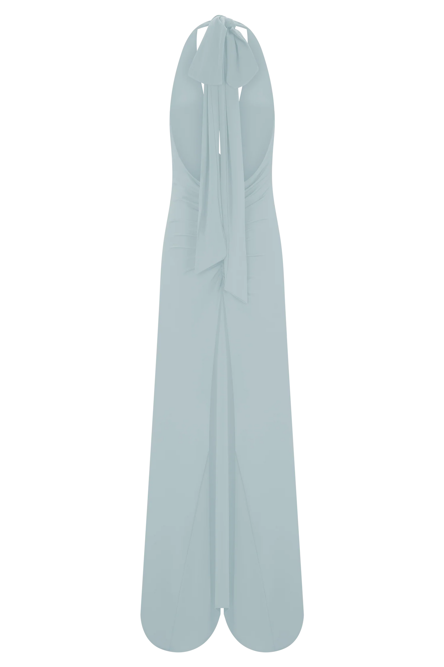 Juliet Slinky Maxi Dress With Scarf - Pale Blue