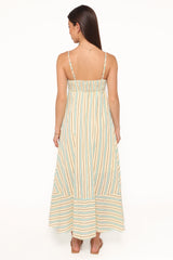 Brea Maxi Dress - Green Stripe