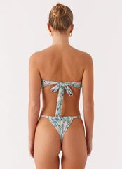 Lory Strapless Bikini Top - Santorini Floral