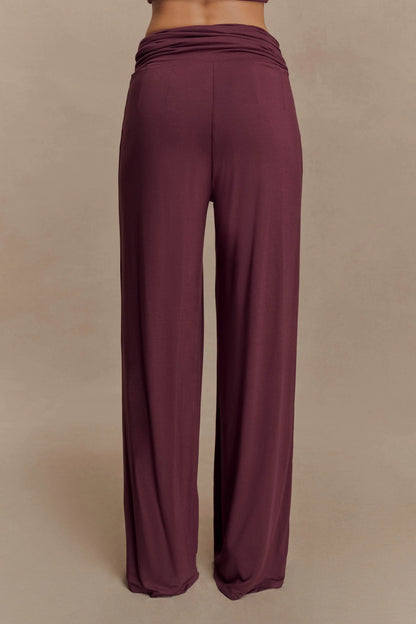 Ramona Modal Straight Leg Pant - Mahogany