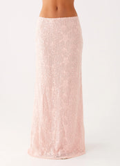 Nico Sequin Maxi Skirt - Pink