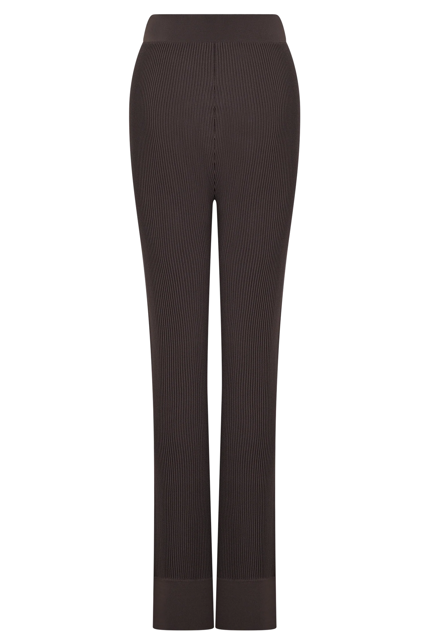 Elodie Ribbed Knit Pants - Chocolate