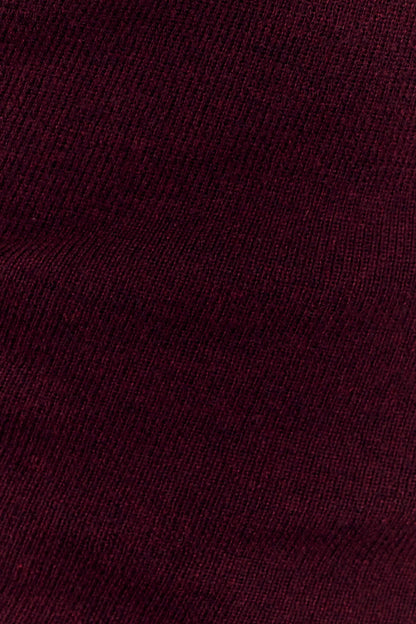 Culver Draped Twist Knit Top - Wine
