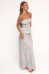 Elena Maxi Skirt - Blue Soleil