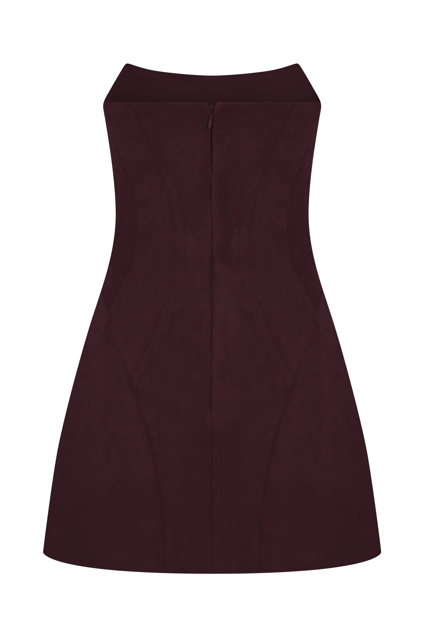Andy Faux Suede Mini Dress - Wine