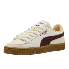 NAHMIAS Suede Vintage Red Lace Up Sneakers