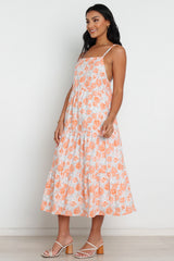 Tawo Dress - Orange Floral